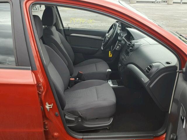 KL1TD5DE8AB125958 - 2010 CHEVROLET AVEO LS RED photo 5