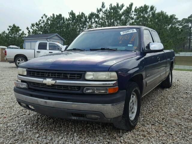 2GCEC19T6Y1302375 - 2000 CHEVROLET SILVERADO BLUE photo 2