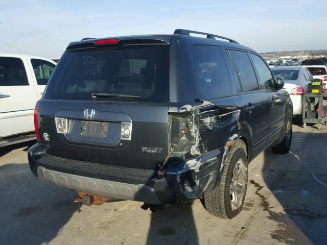 2HKYF18423H567459 - 2003 HONDA PILOT EX BLUE photo 4