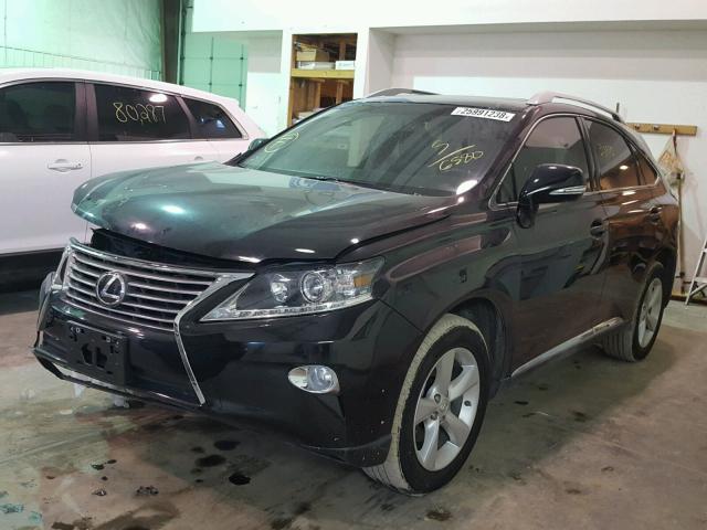 2T2BK1BAXFC316580 - 2015 LEXUS RX 350 BLACK photo 2