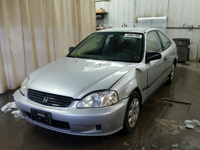 1HGEJ6121XL034349 - 1999 HONDA CIVIC DX SILVER photo 2