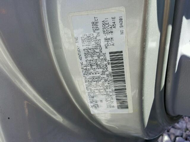 4T3ZF13C63U514002 - 2003 TOYOTA SIENNA LE/ SILVER photo 10