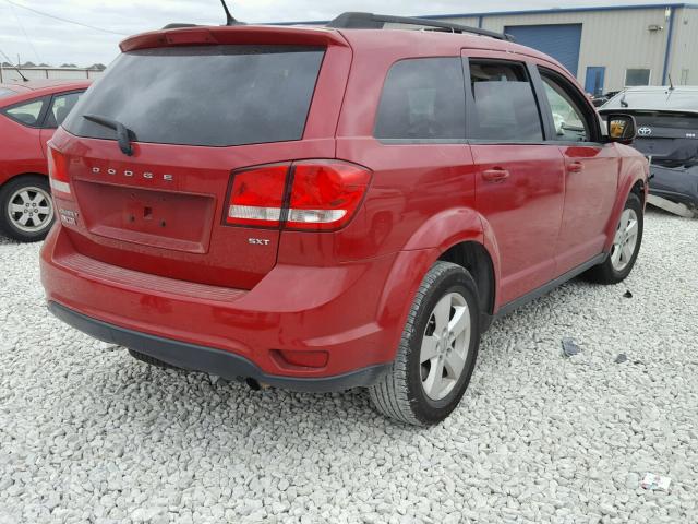 3C4PDCBB2CT374054 - 2012 DODGE JOURNEY SX RED photo 4