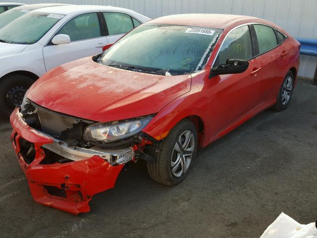 2HGFC2F5XGH555769 - 2016 HONDA CIVIC LX RED photo 2