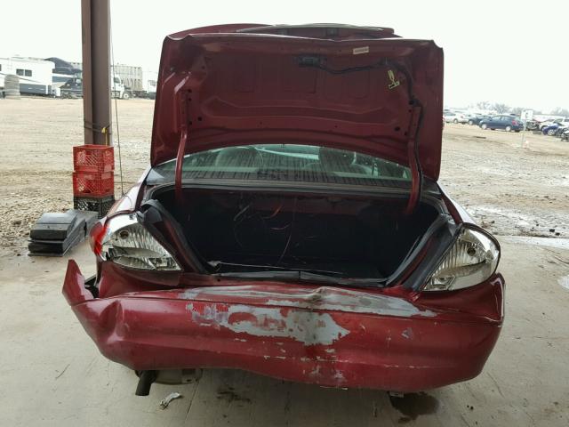 1FAFP55U23G202371 - 2003 FORD TAURUS SES RED photo 9