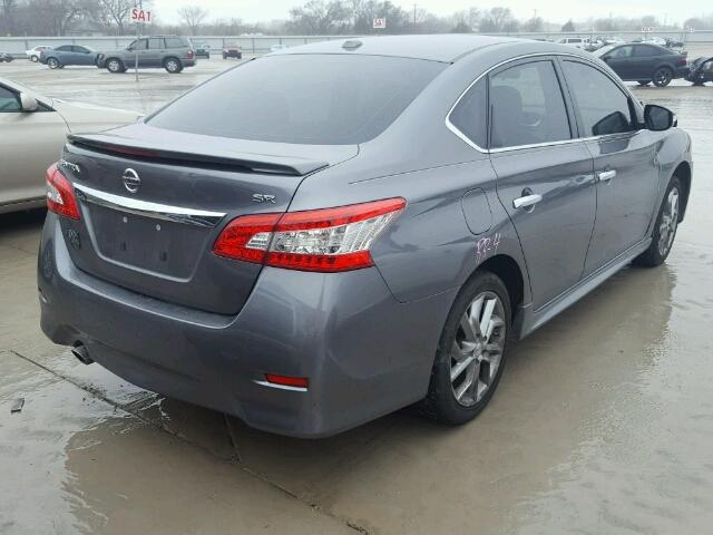 3N1AB7AP5FY282754 - 2015 NISSAN SENTRA S GRAY photo 4