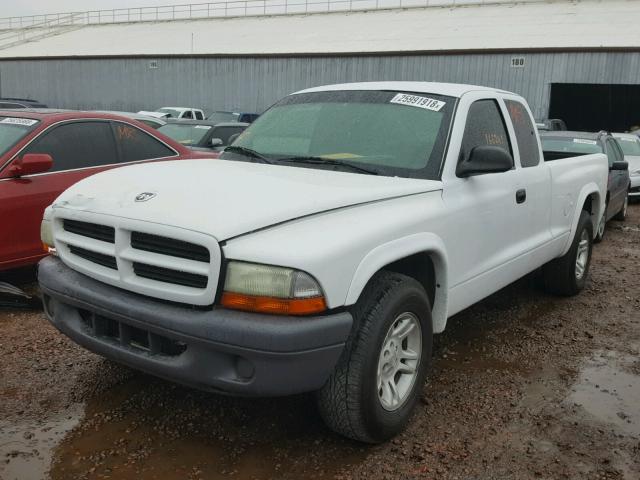 1D7HL12XX3S183769 - 2003 DODGE DAKOTA SXT WHITE photo 2