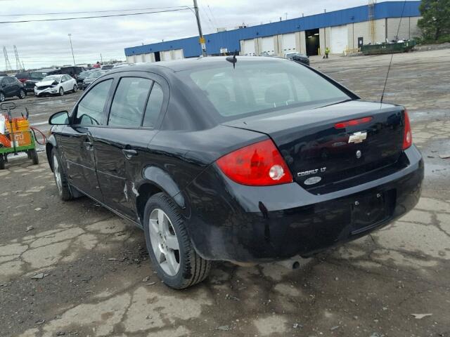 1G1AT58H597293460 - 2009 CHEVROLET COBALT LT BLACK photo 3