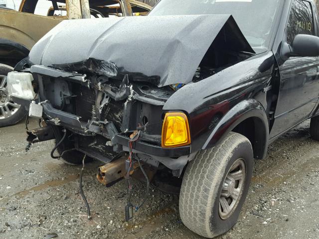 1FTYR10U15PA79548 - 2005 FORD RANGER BLACK photo 9