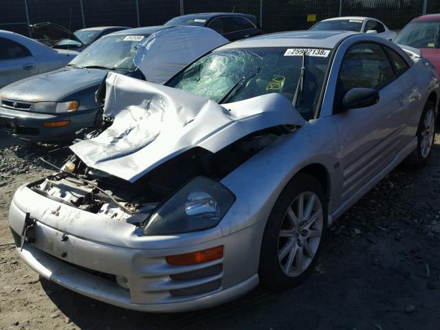 4A3AC54H01E223343 - 2001 MITSUBISHI ECLIPSE GT SILVER photo 2