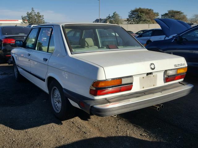 WBADK8306J9713159 - 1988 BMW 528 E AUTO WHITE photo 3