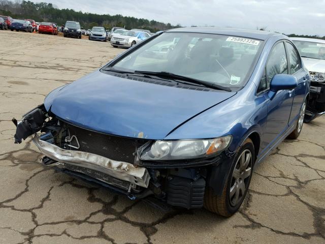 2HGFA1F5XAH321395 - 2010 HONDA CIVIC LX BLUE photo 2