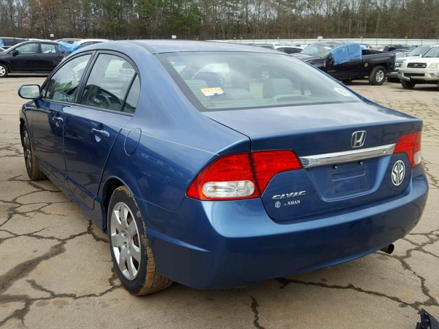 2HGFA1F5XAH321395 - 2010 HONDA CIVIC LX BLUE photo 3