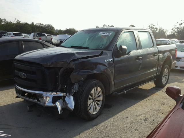 1FTEW1EF6GFC10245 - 2016 FORD F150 SUPER GRAY photo 2