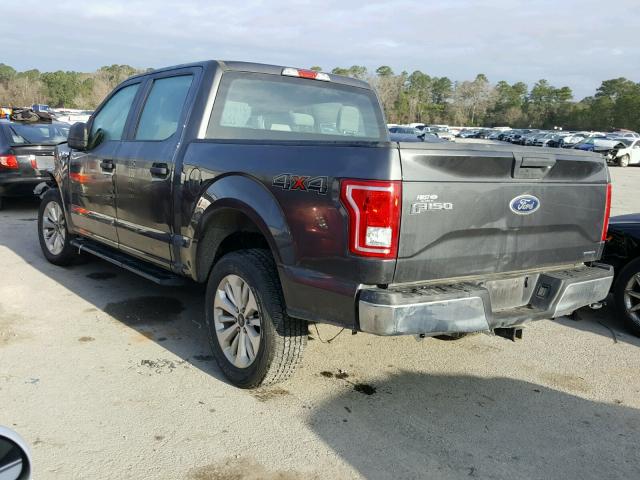 1FTEW1EF6GFC10245 - 2016 FORD F150 SUPER GRAY photo 3