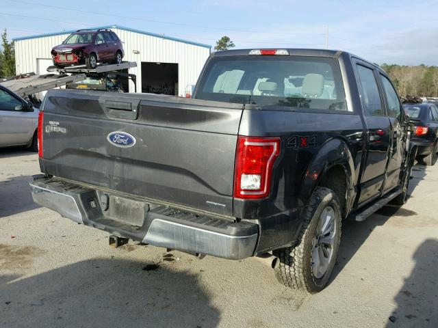 1FTEW1EF6GFC10245 - 2016 FORD F150 SUPER GRAY photo 4