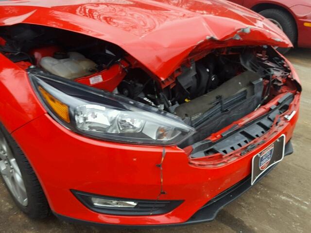 1FADP3F20FL302442 - 2015 FORD FOCUS SE RED photo 9