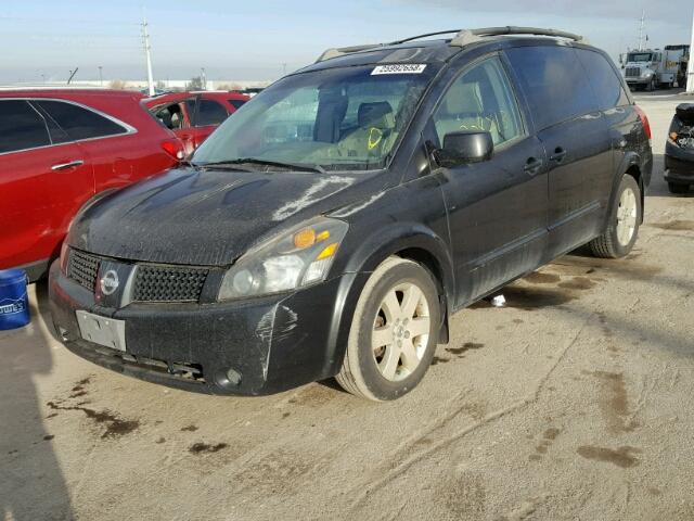 5N1BV28UX5N131178 - 2005 NISSAN QUEST S BLACK photo 2