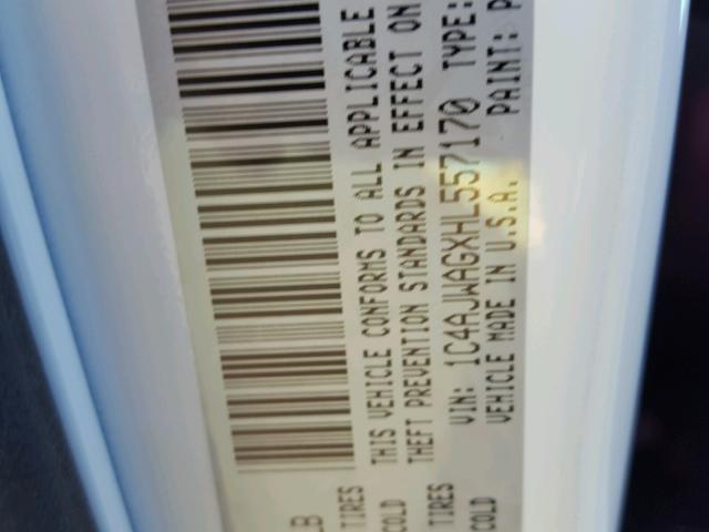 1C4AJWAGXHL557170 - 2017 JEEP WRANGLER S 白色 照片 10