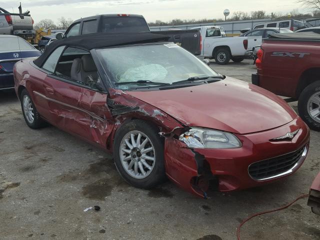 1C3EL55UX1N598810 - 2001 CHRYSLER SEBRING LX RED photo 1