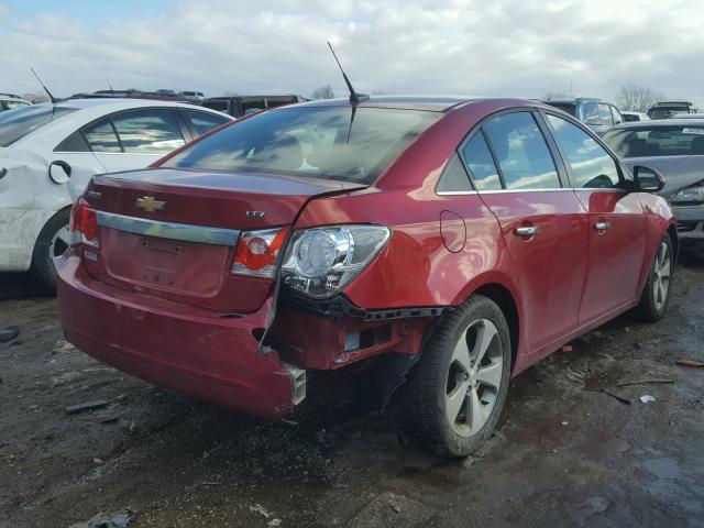 1G1PH5S91B7261902 - 2011 CHEVROLET CRUZE LTZ RED photo 4