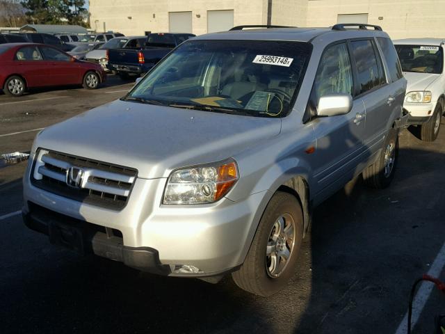 5FNYF28767B020277 - 2007 HONDA PILOT EXL SILVER photo 2