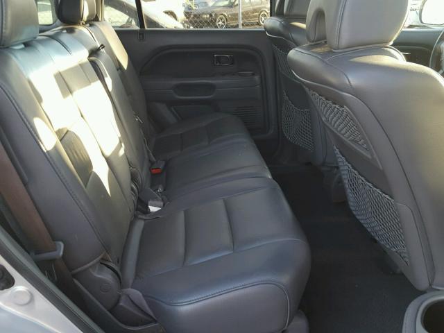 5FNYF28767B020277 - 2007 HONDA PILOT EXL SILVER photo 6