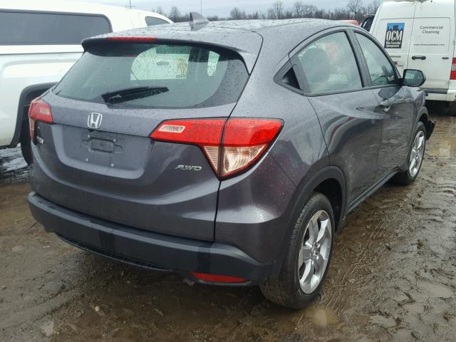 3CZRU6H3XHM702648 - 2017 HONDA HR-V LX CHARCOAL photo 4