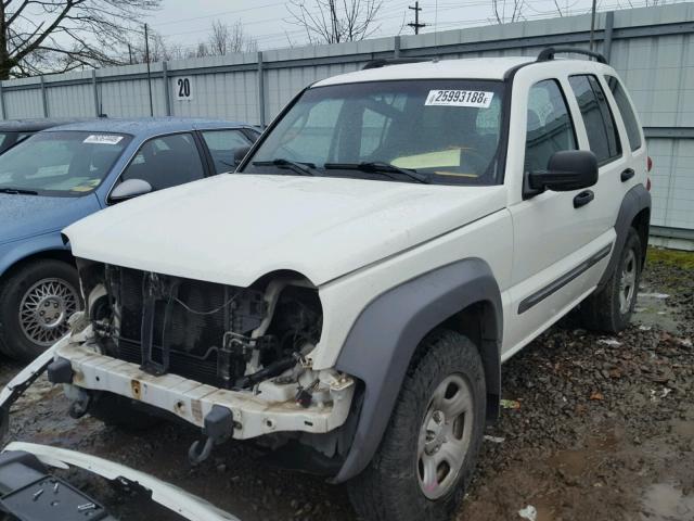 1J4GL48K93W729533 - 2003 JEEP LIBERTY SP WHITE photo 2