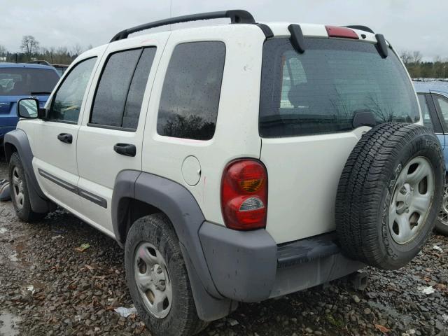 1J4GL48K93W729533 - 2003 JEEP LIBERTY SP WHITE photo 3