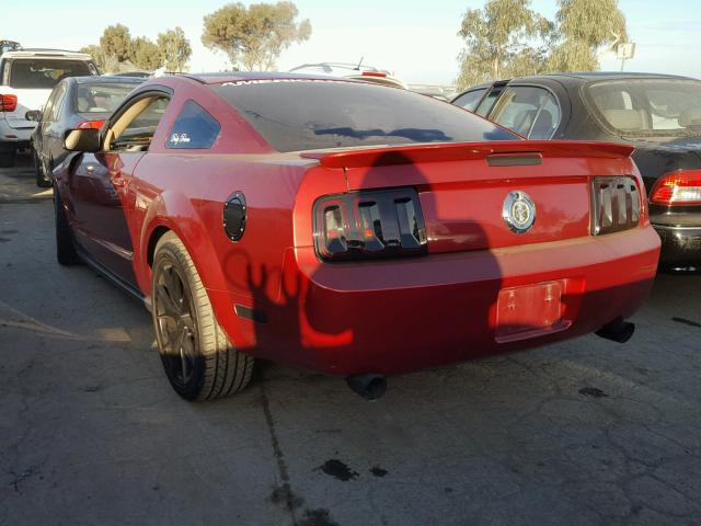 1ZVFT80N075267550 - 2007 FORD MUSTANG MAROON photo 3