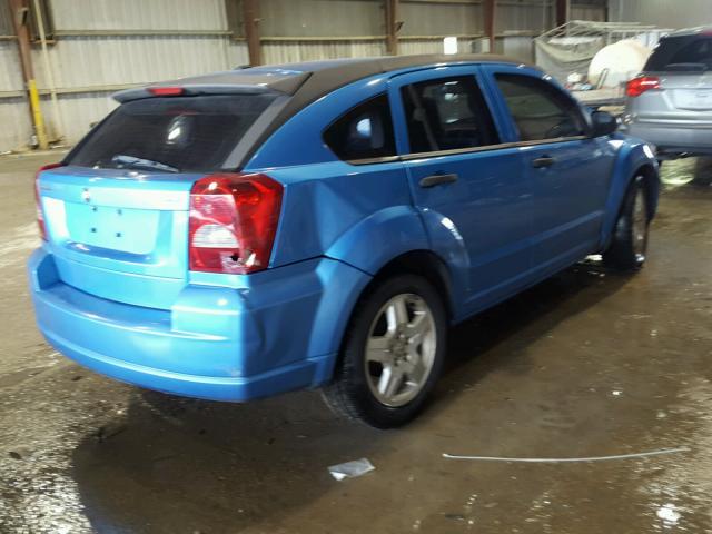 1B3HB48B48D626215 - 2008 DODGE CALIBER SX BLUE photo 4