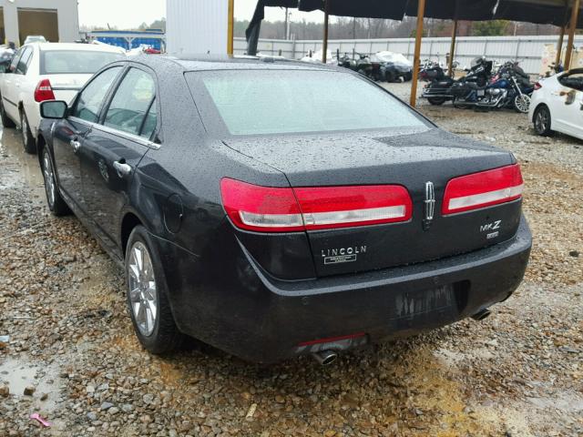 3LNHL2JC5AR654777 - 2010 LINCOLN MKZ BLACK photo 3