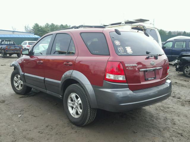 KNDJC733265569437 - 2006 KIA SORENTO EX RED photo 3