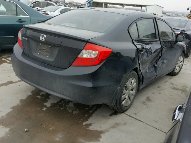 2HGFB2F52CH312504 - 2012 HONDA CIVIC LX BLACK photo 4