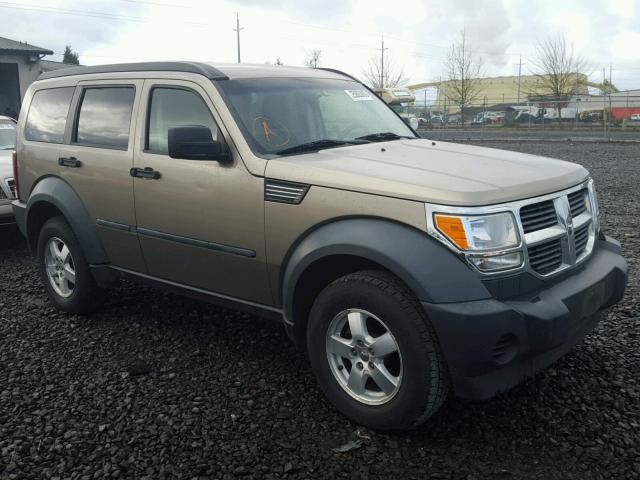 1D8GU28K87W728503 - 2007 DODGE NITRO SXT TAN photo 1