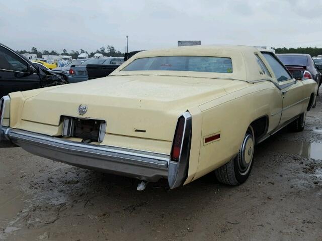 6L47S8Q292993 - 1978 CADILLAC ELDORADO YELLOW photo 4