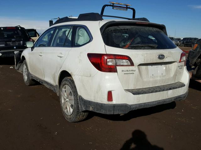 4S4BSAAC2F3307092 - 2015 SUBARU OUTBACK 2. WHITE photo 3