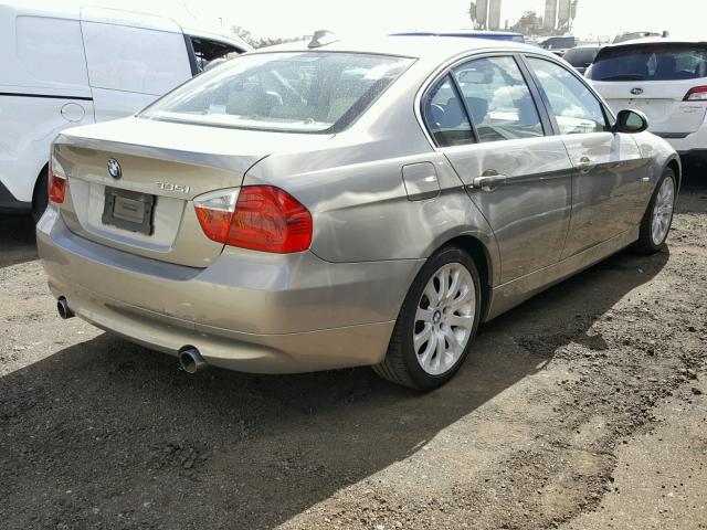 WBAVB77508NM05698 - 2008 BMW 335 I TAN photo 4