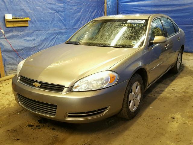 2G1WT58K079302272 - 2007 CHEVROLET IMPALA LT BEIGE photo 2