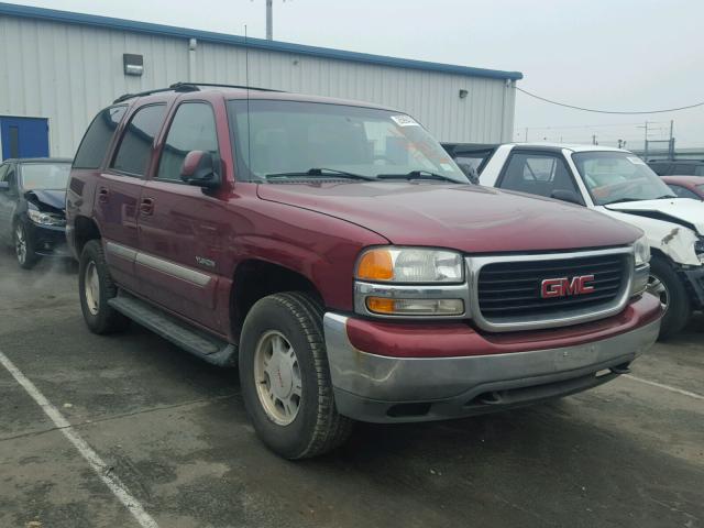 1GKEK13T41R197459 - 2001 GMC YUKON BURGUNDY photo 1