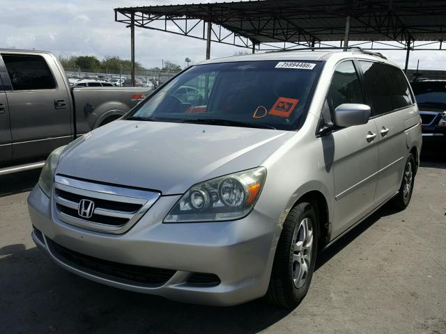 5FNRL38445B029632 - 2005 HONDA ODYSSEY EX GRAY photo 2