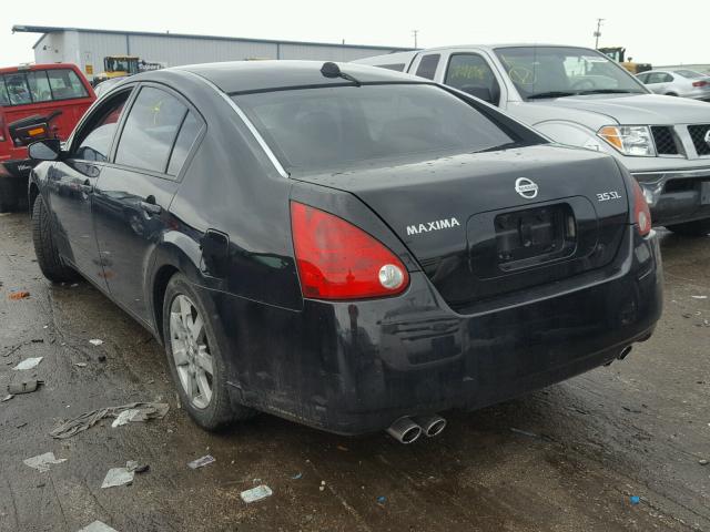 1N4BA41EX4C861056 - 2004 NISSAN MAXIMA SE BLACK photo 3