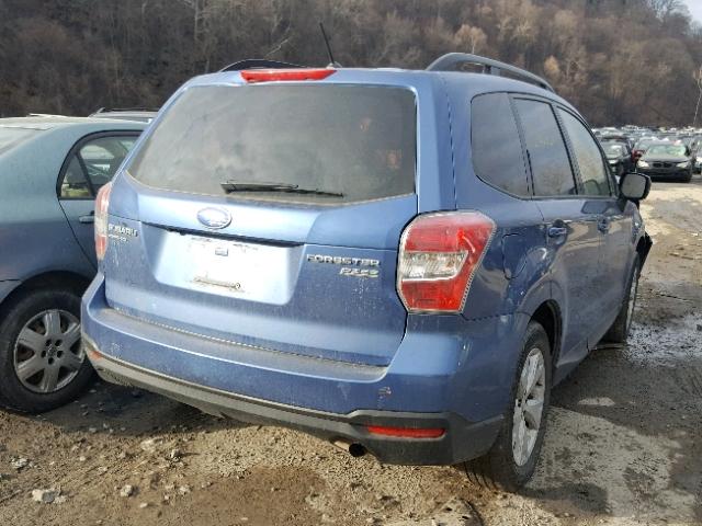 JF2SJADC0FH543991 - 2015 SUBARU FORESTER 2 BLUE photo 4