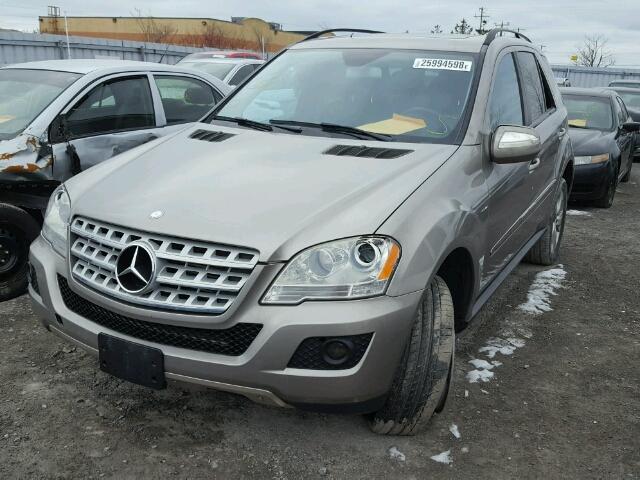 4JGBB25E09A480045 - 2009 MERCEDES-BENZ ML BEIGE photo 2