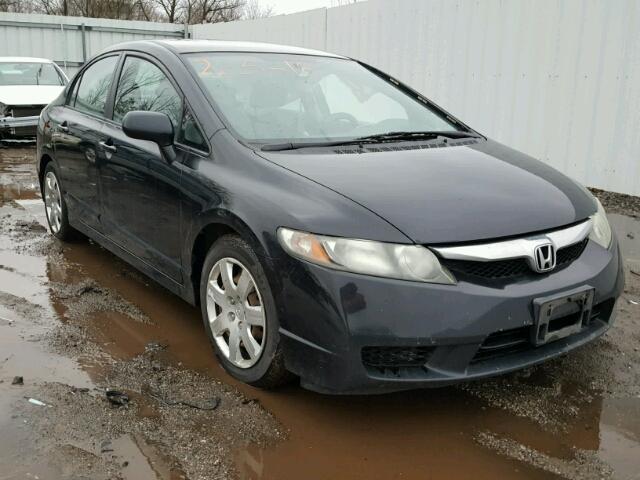 19XFA1E56BE002797 - 2011 HONDA CIVIC LX BLACK photo 1