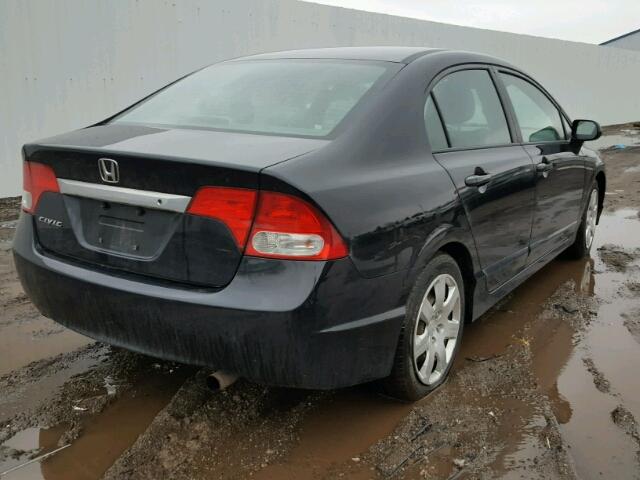 19XFA1E56BE002797 - 2011 HONDA CIVIC LX BLACK photo 4