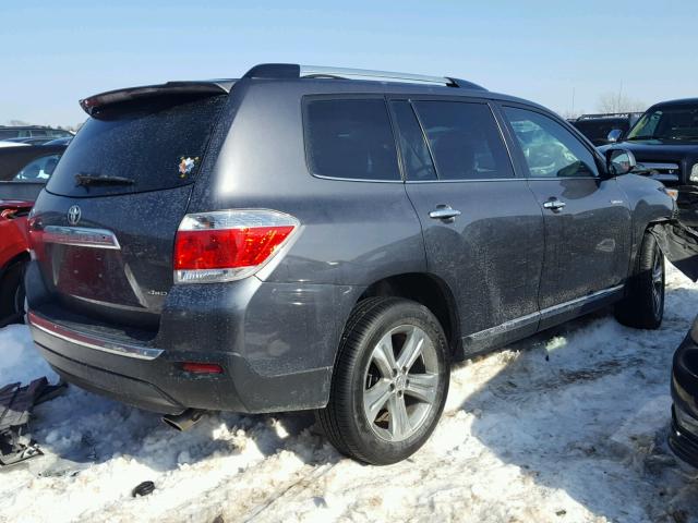 5TDDK3EHXBS051114 - 2011 TOYOTA HIGHLANDER GRAY photo 4