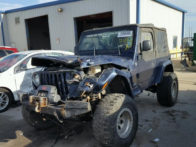 1J4FA39S65P373789 - 2005 JEEP WRANGLER X BLUE photo 2