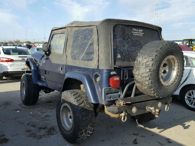 1J4FA39S65P373789 - 2005 JEEP WRANGLER X BLUE photo 3